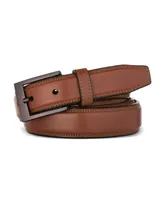 Mio Marino Men's Single Prong Buckle Leather Belt