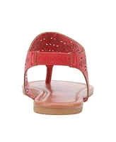 New York & Company Women's Nikki Hooded Perforated Thong Sandal