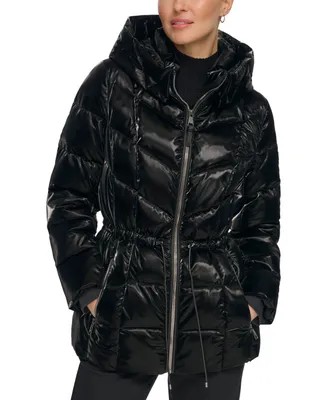 Dkny Women's Shine Hooded Puffer Coat