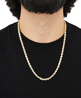 Glitter Rope Link 24" Chain Necklace in 14k Gold