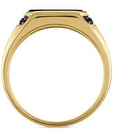 Men's Onyx & Black Spinel Dad Ring, Created for Macy's