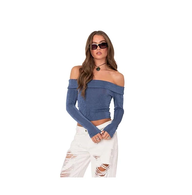 Women's Off Shoulder Long Sleeves Top