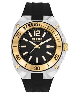 Versus Versace Men's Three-Hand Date Quartz Versus Reaction Silicone Strap 48mm