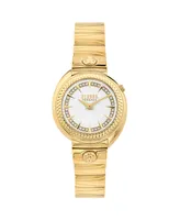 Versus Versace Women's Two-Hand Quartz Tortona Gold-Tone Stainless Steel Bracelet 38mm