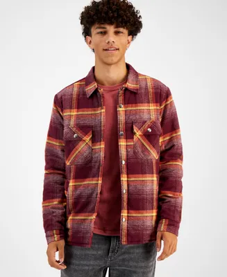 Sun + Stone Men's Jacob Plaid Shirt Jacket, Created for Macy's