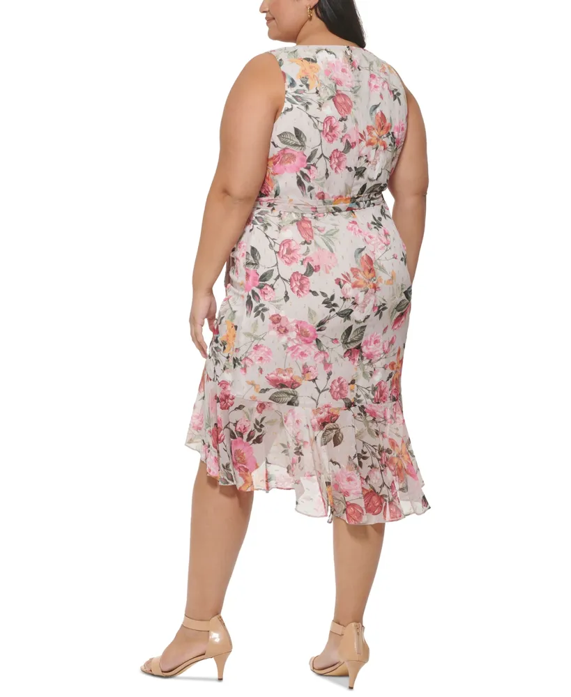 Eliza J Plus Size Floral-Print Bodycon Dress