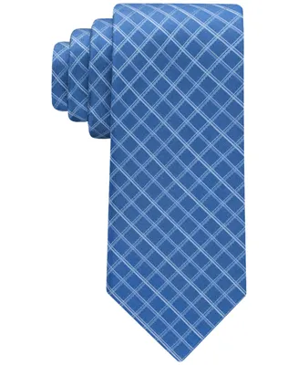 Calvin Klein Men's Windowpane Grid Tie