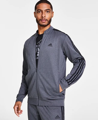 adidas Men's Tricot Heathered Logo Track Jacket