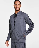 adidas Men's Tricot Heathered Logo Track Jacket