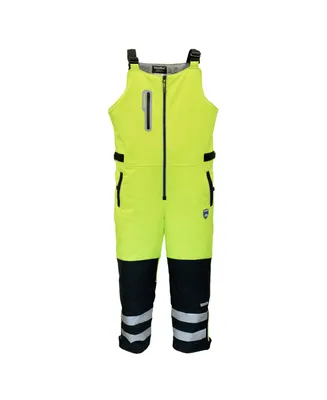 RefrigiWear Men's Insulated Reflective High Visibility Extreme Softshell Bib Overalls