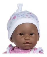 Jc Toys La Baby African American 11" Mini Soft Body Baby Doll with Blanket, Pacifier Set