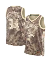 Men's and Women's Nike Giannis Antetokounmpo Brown Milwaukee Bucks Select Series Swingman Jersey