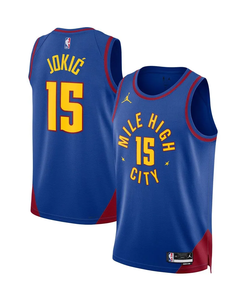 Men's and Women's Jordan Nikola Jokic Blue Denver Nuggets Statement Edition Swingman Jersey