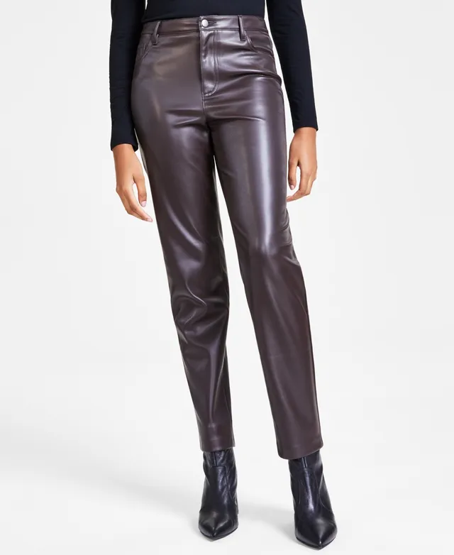 Bar III Women's Soft Faux-Leather Leggings, Created for Macy's