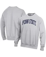 Men's Champion Heathered Gray Penn State Nittany Lions Arch Reverse Weave Pullover Sweatshirt