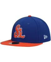 Men's New Era Blue St. Lucie Mets Authentic Collection Team Home 59FIFTY Fitted Hat