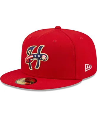 Men's New Era Red Harrisburg Senators Authentic Collection 59FIFTY Fitted Hat