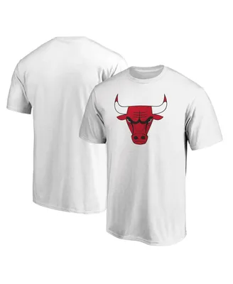 Men's Fanatics White Chicago Bulls Primary Mascot Logo T-shirt