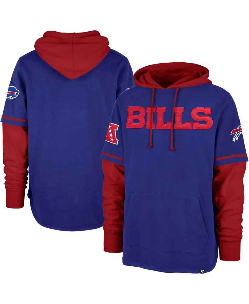 Men's Buffalo Bills '47 Royal Box Out Headline Pullover Hoodie