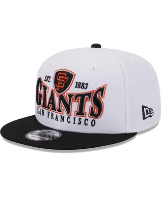 Men's New Era White and Black San Francisco Giants Crest 9FIFTY Snapback Hat
