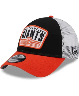 Big Boys and Girls New Era Black San Francisco Giants Patch Trucker 9FORTY Snapback Hat