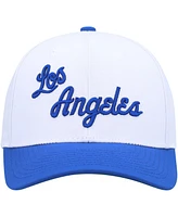 Men's Mitchell & Ness White, Powder Blue Los Angeles Lakers Hardwood Classics Core 2-Tone 2.0 Pro Snapback Hat