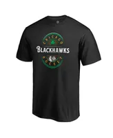 Men's Fanatics Black Chicago Blackhawks St. Patrick's Day Forever Lucky T-shirt