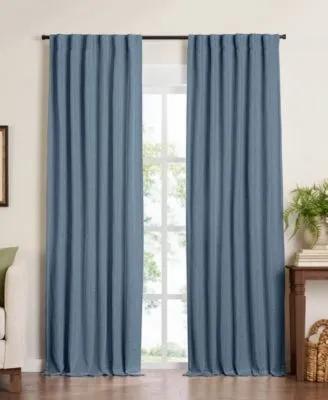 Elrene Harrow Solid Texture Blackout 1 Piece Curtain Panel Collection
