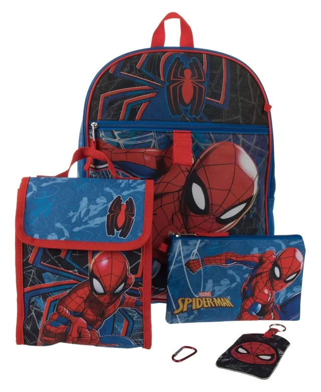 Marvel Avengers 5 Pc Kids Backpack Set Lunch Box Key Chain Pencil