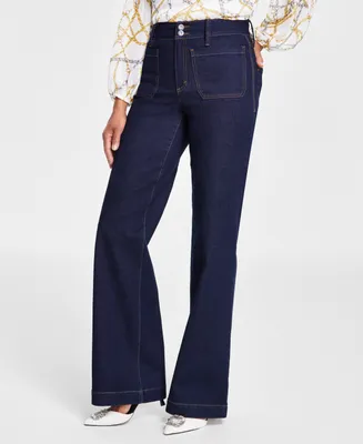 I.n.c. International Concepts Women's High-Rise Wide-Leg Jeans, Created for Macy's