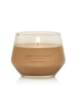 Yankee Candle Studio Collection Glass Amber Sandalwood Candle, 10 oz