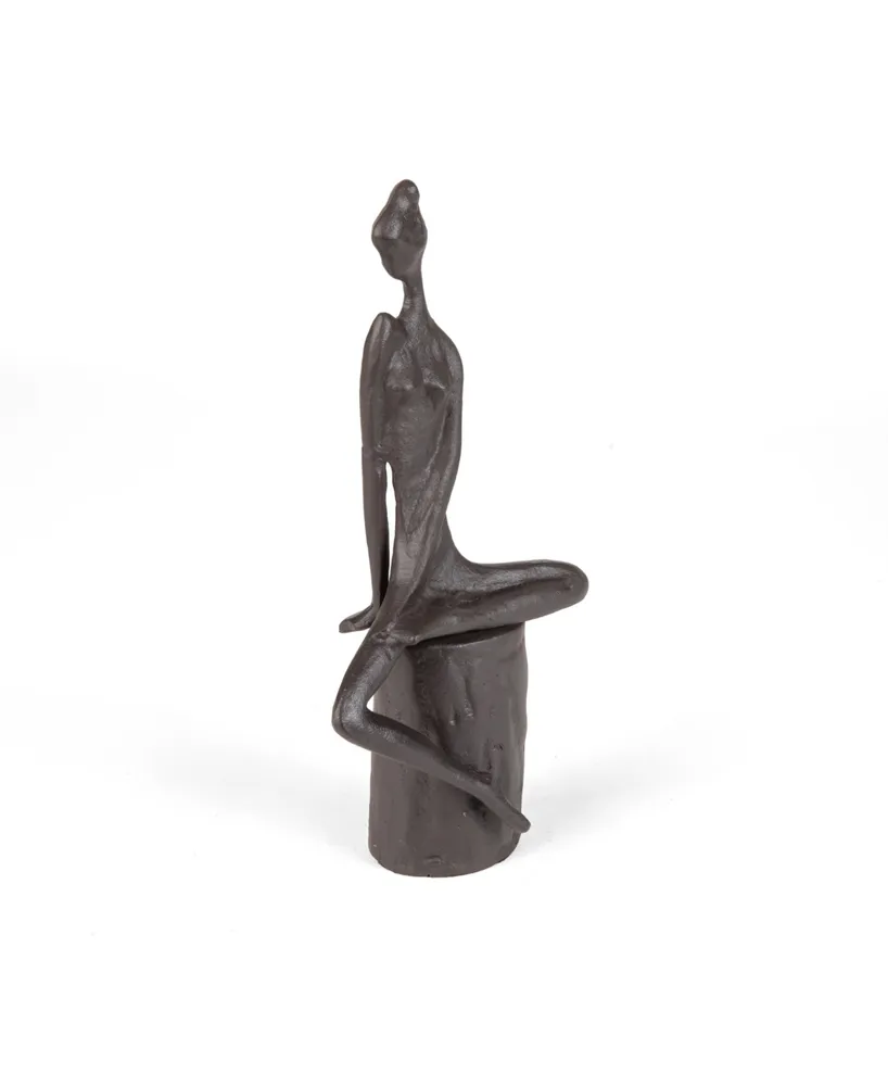 Danya B Woman In Reflection Cast Iron Sculpture