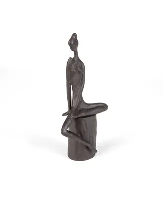 Danya B Woman In Reflection Cast Iron Sculpture