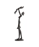 Danya B Proud Mother Lifting Child Up Contemporary Iron Sculpture Statue