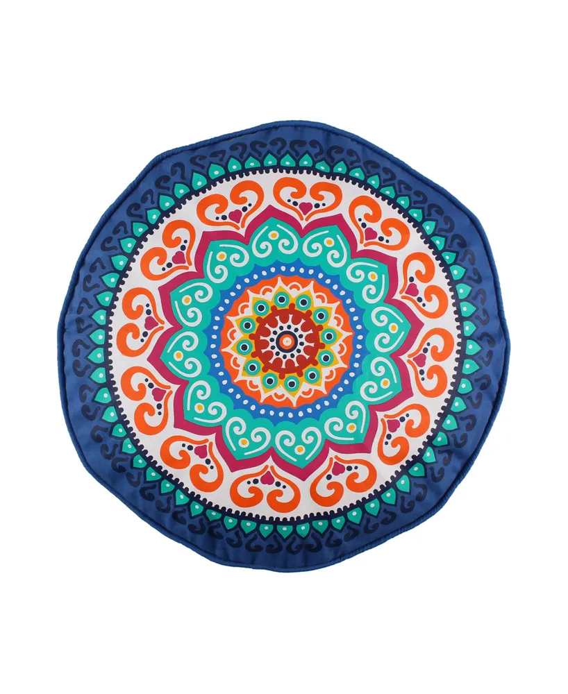 Levtex Fantasia Boho Printed Decorative Pillow, 18" Round