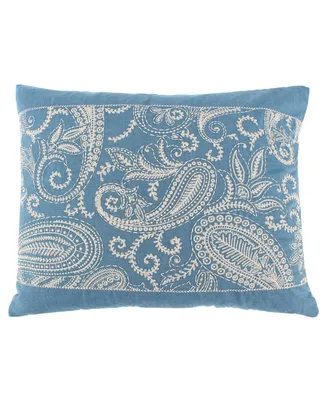 Levtex Khotan Embroidered Decorative Pillow, 18" x 14"
