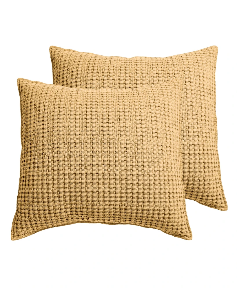 Levtex Mills Waffle 2-Pc. Sham Set, European