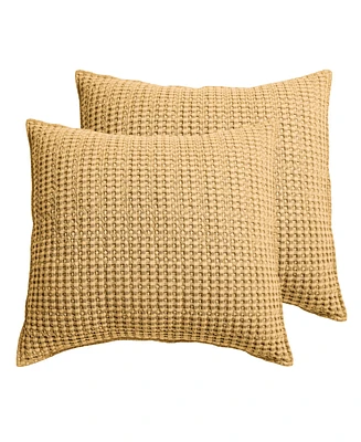 Levtex Mills Waffle 2-Pc. Sham Set, European