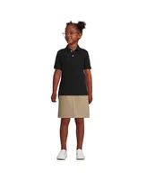 Lands' End Girls School Uniform Short Sleeve Mesh Polo Shirt
