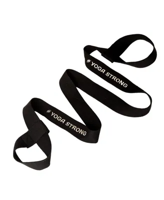 Yoga Strong Stretch & Carry Strap with Durable Adjustable End Loops