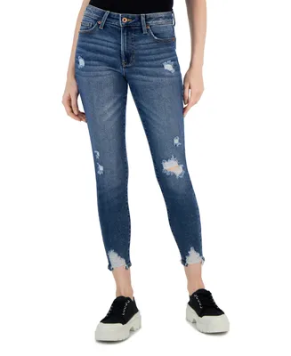 Celebrity Pink Juniors' Mid Rise Cropped Ankle Skinny Jeans