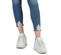 Celebrity Pink Juniors' Mid Rise Cropped Ankle Skinny Jeans