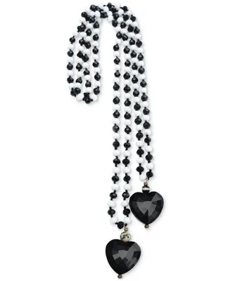 Michael Gabriel Designs Crystal Double Heart Beaded Strand Necklace, 60"