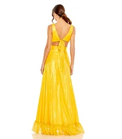 Women's Ieena Cut Out High Low Ruffle Gown