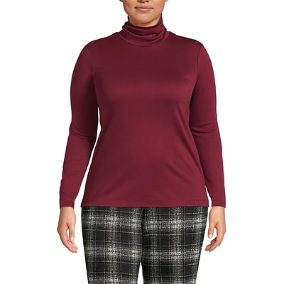 Lands' End Plus Supima Cotton Long Sleeve Turtleneck