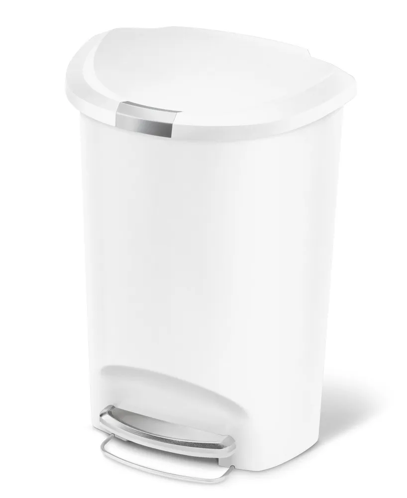 simplehuman 50 Litre Plastic Semi-Round Step Can