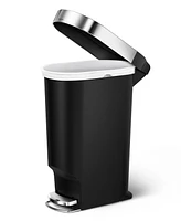 simplehuman 40L Plastic Slim Step Can with Liner Rim