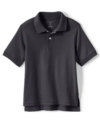 Lands' End Kids School Uniform Short Sleeve Interlock Polo Shirt