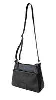 Ladies Leather Medium Multi Zip Crossbody Bag