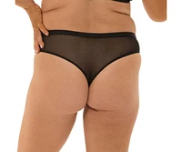 Naked Rebellion Plus Nude Shade Mesh Sheer Stretch Thong